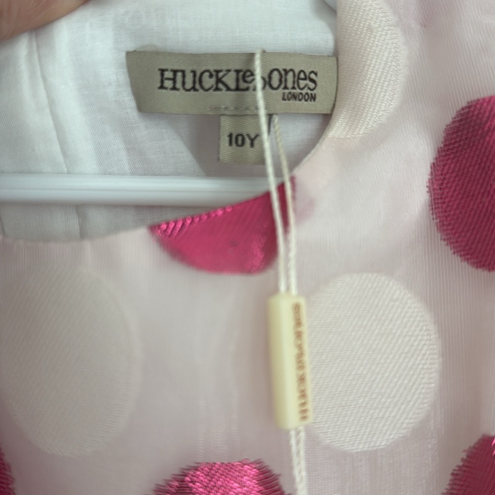Pink Polka Dot Dress with Bow - Picture 2 of 3